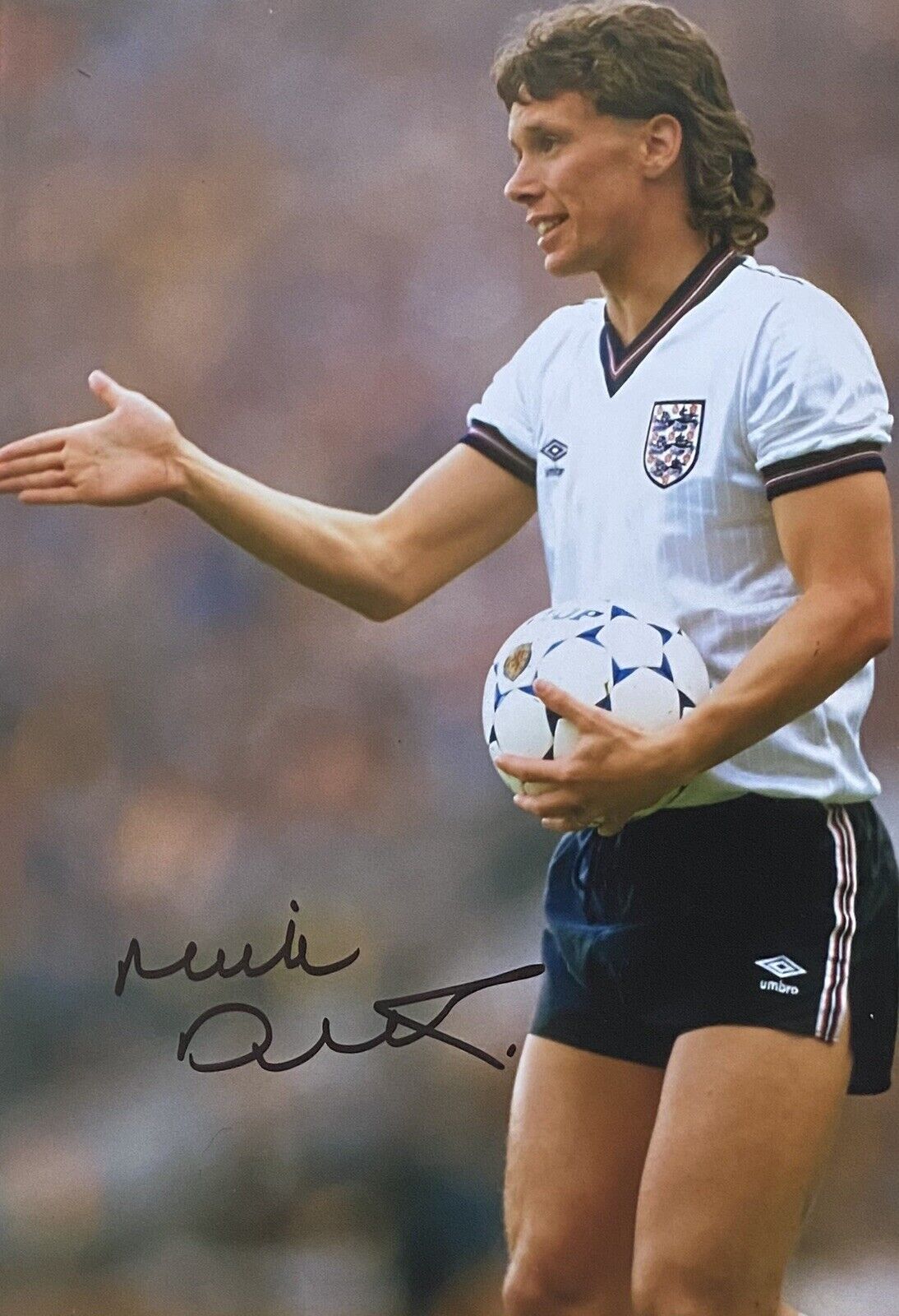 Mike Duxbury Genuine Hand Signed England 12x8 Photo Poster painting 3