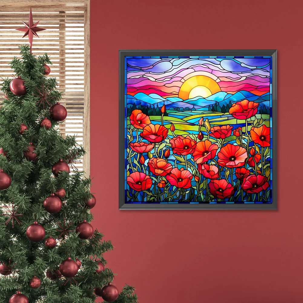 Diamond Painting - Full Round Drill - Poppy(Canvas|30*30cm)
