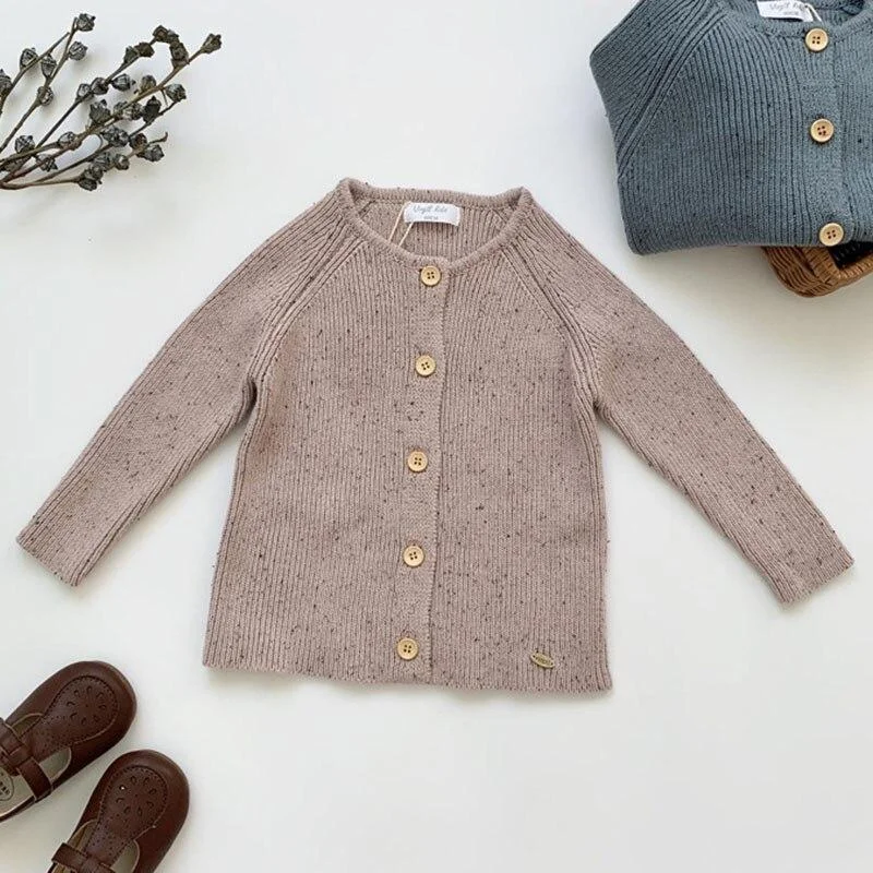 Spring Autumn Baby Boys Girls Pure Color Cardigan Coat Children Clothing Baby Boy Girl Long Sleeve Knitted Kids Cardigan Coat