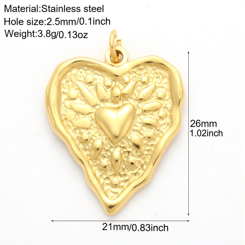 1 Piece 304 Stainless Steel Sunflower Compass Shark Pendant Jewelry Accessories
