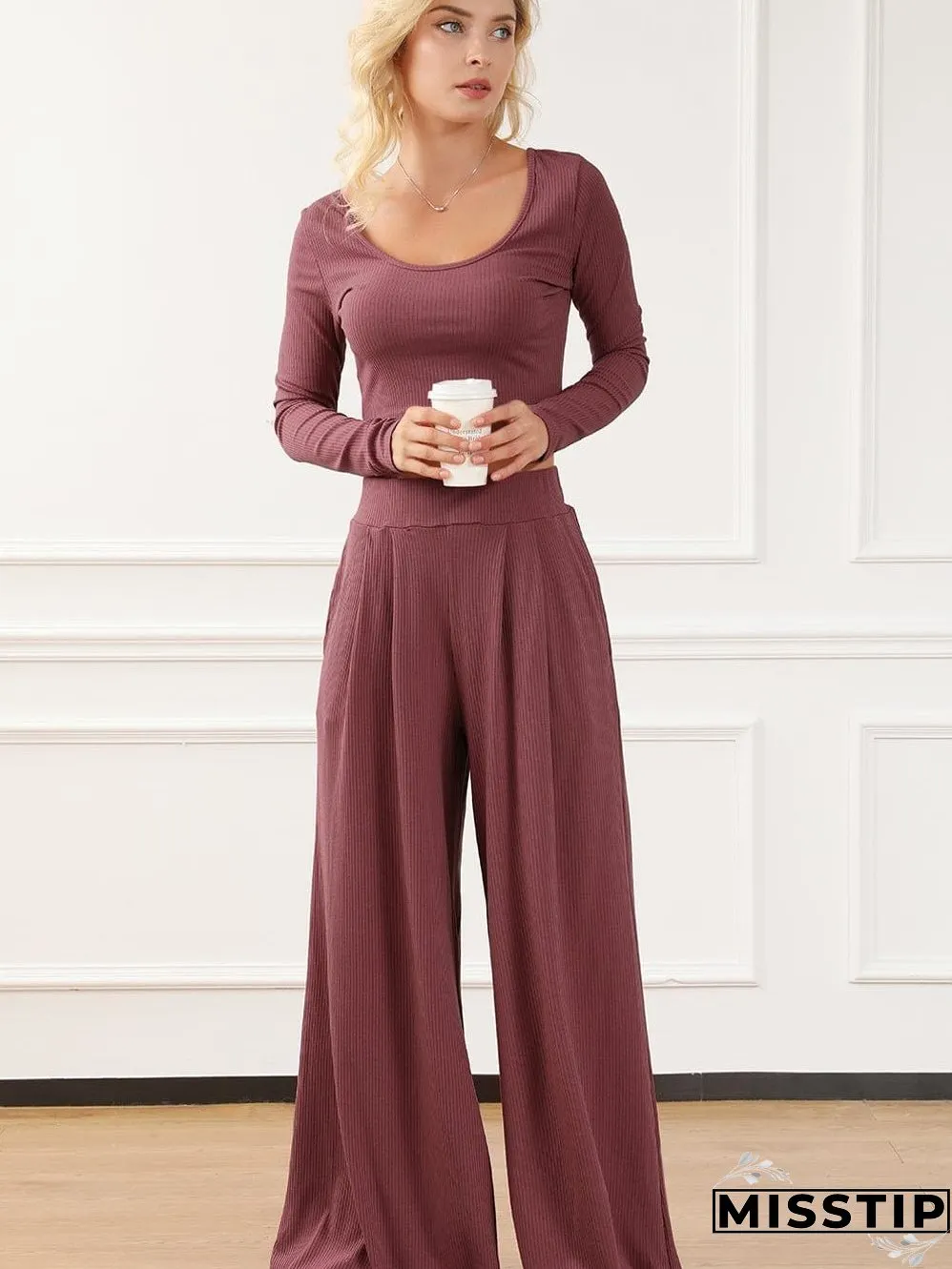 Comfortable Knit Set: Perfect for Lounging or Going Out