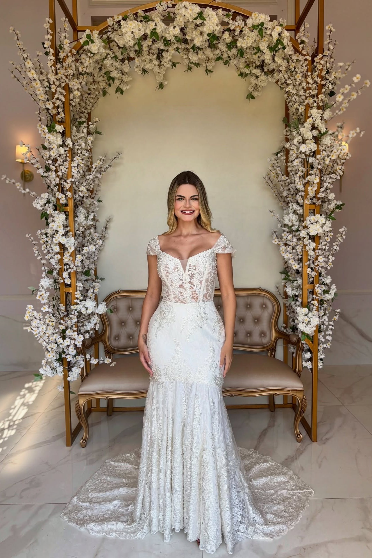 Oknass Stunning Off The Shoulder Sleeveless Long Prom Dress With Mermaid