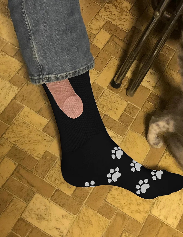 "Show Off" Black Funny Socks