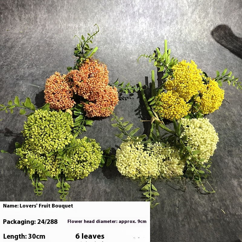 Tegooe Simulation Oat Fruit Cluster Artificial Floral Greenery Bouquet for Home Decor