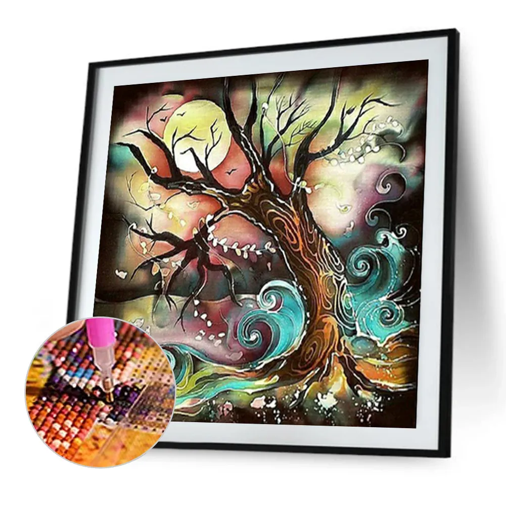 Full Round Diamond Painting 35*35cm - Abstract Tree