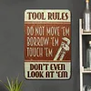 Tool Rules - Metal Tin Signs(8*12Inch/12*16Inch) - Garage