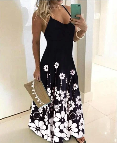Hot-selling Women's Blast Dress Slim V-neck Dress Black Dresses | EGEMISS