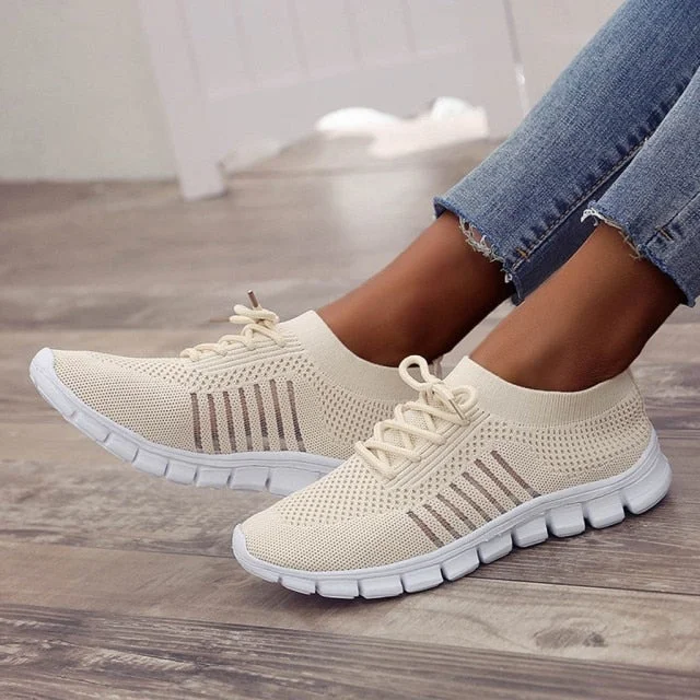 Brand Top 2022 Women Girl Summer Spring Causal Pink Breathable Sneaker Women's Flying Weaving Student Running Shoes