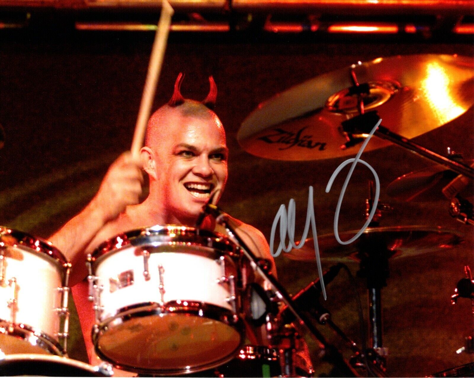 Adrian Young Signed - Autographed 8x10 NO DOUBT Drummer Photo Poster painting with Certificate