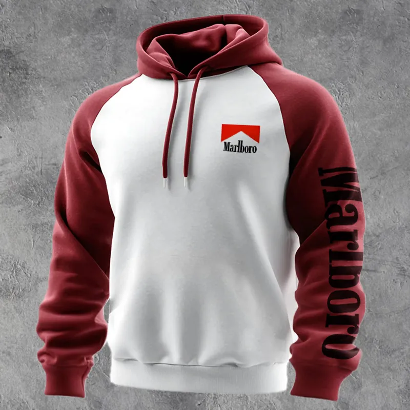 Stylish Contrast Color Hoodie