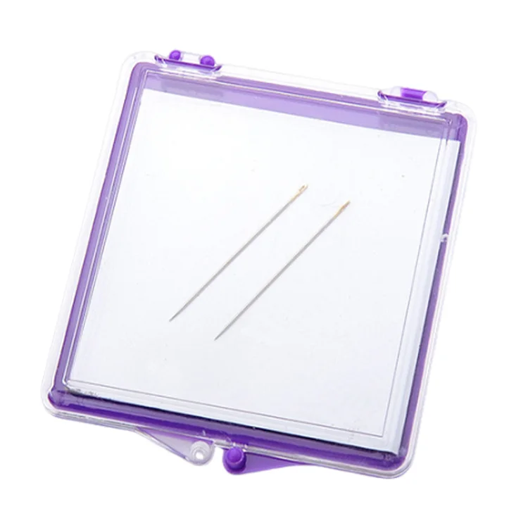 Magnetic Needle Box Needle Keeper Pin Holder Box for Cross Stitch (Purple) gbfke