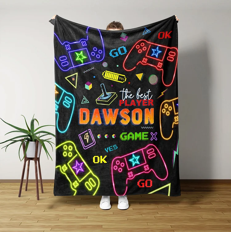 Personalized Gaming Blanket|62[personalized name blankets][custom name blankets]