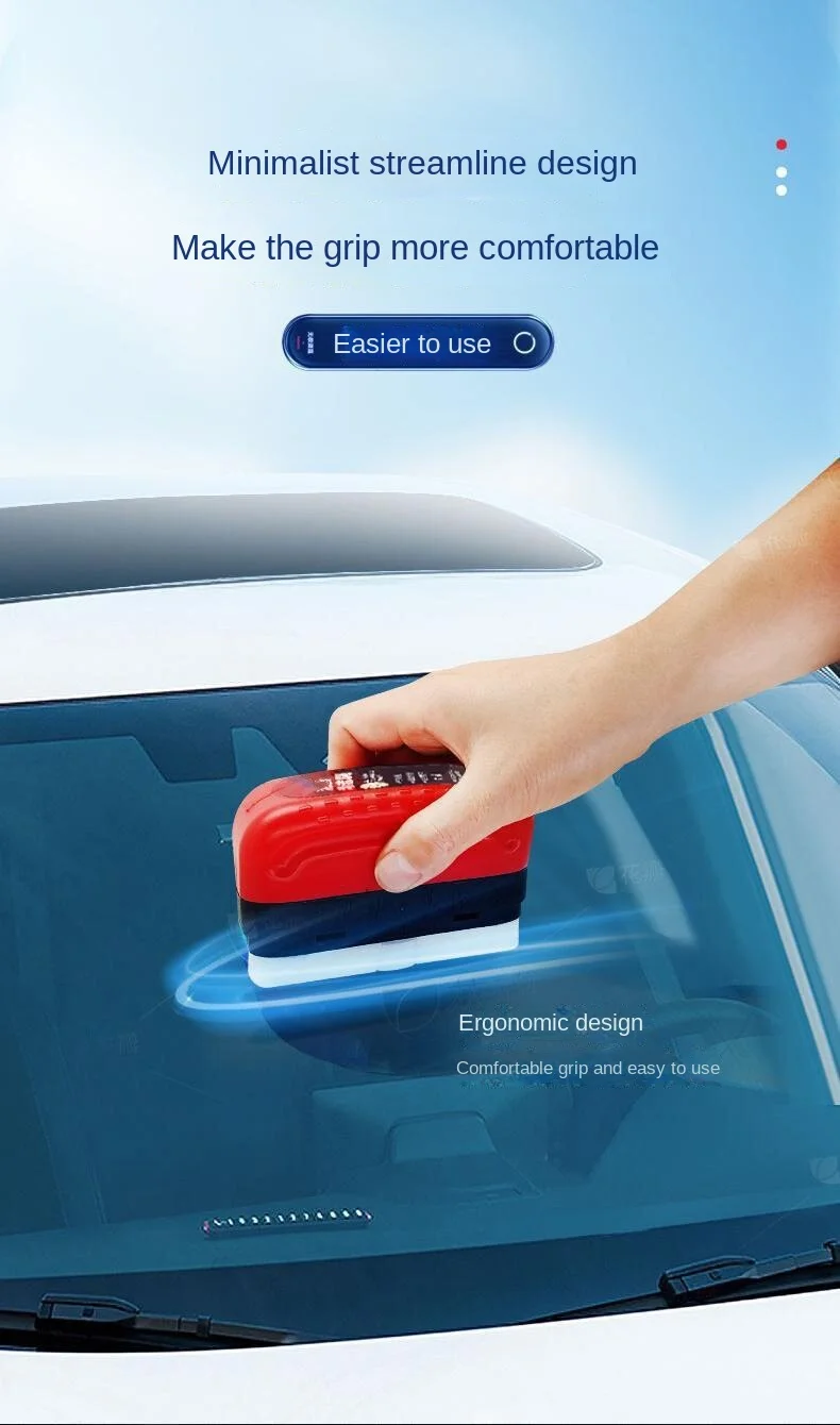 Car windshield grease film remover brush