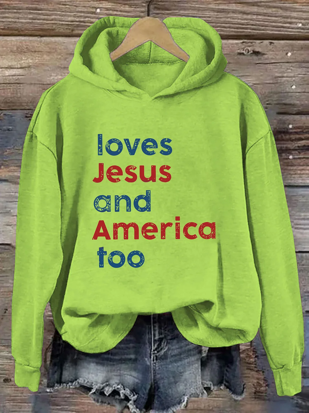 Loves Jesus And America Too Hoodie