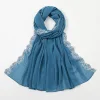 Soft Chiffon Fashion Lace Edge Shawl Women Hijab Scarf