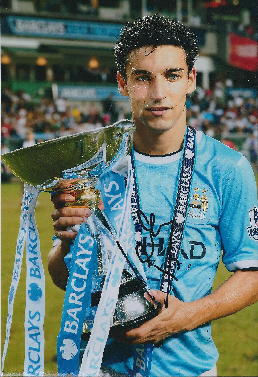 Jesus NAVAS Signed Autograph 12x8 Photo Poster painting AFTAL COA Man City Premier League Winner