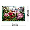 >SALE<Full Embroidery Cotton Thread 11CT Printed Stain Glass Rose Cross Stitch 60x40cm