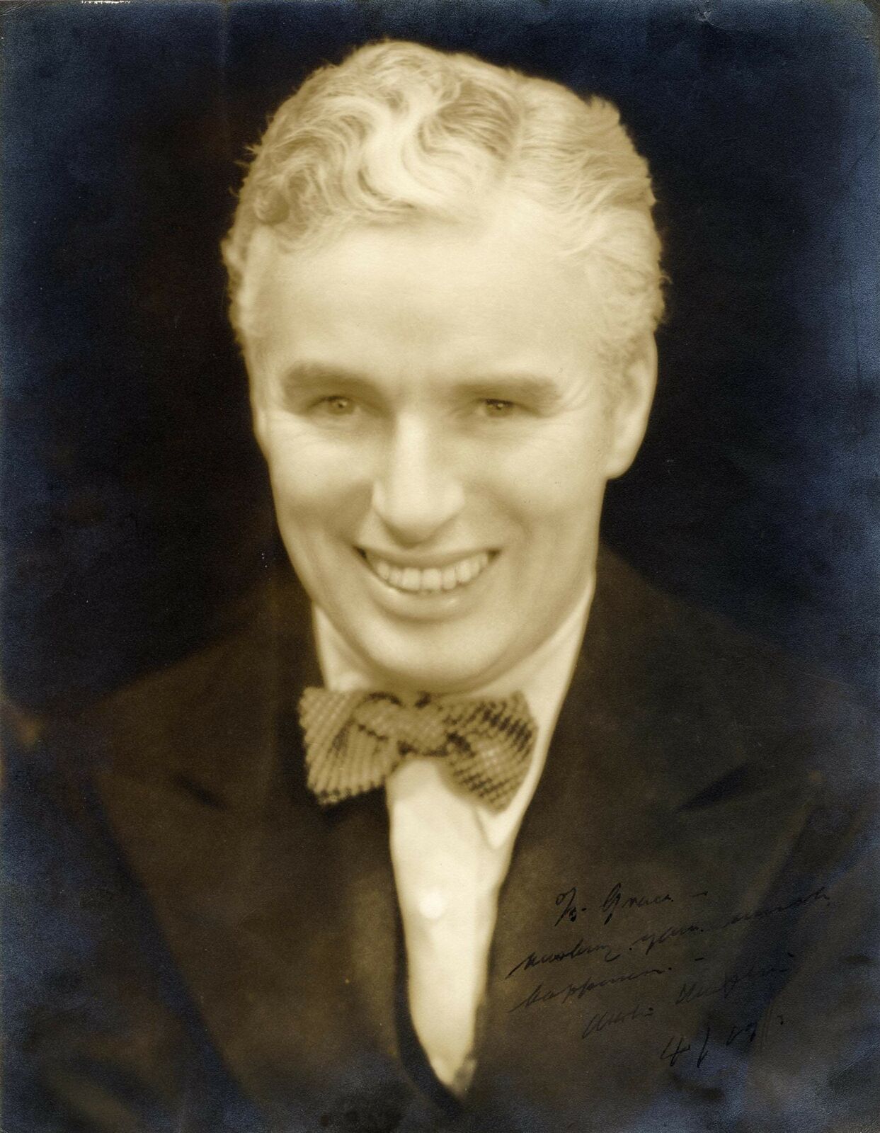 Charlie Chaplin (+) TOP autograph, signed vintage Photo Poster painting (oversize)