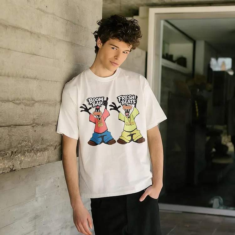 Boom Bap Fresh Beats Printed Men's T-shirt