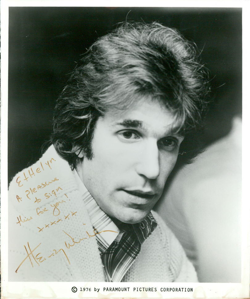 Henry Winkler (Vintage, Inscribed) signed Photo Poster painting COA