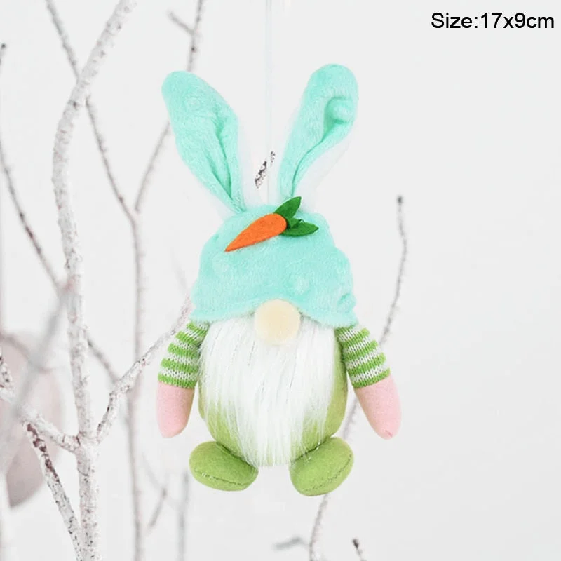 Easter Faceless Gnome Rabbit Doll Handmade Reusable Home Decoration Spring Hanging Bunny Ornaments Kids Gift