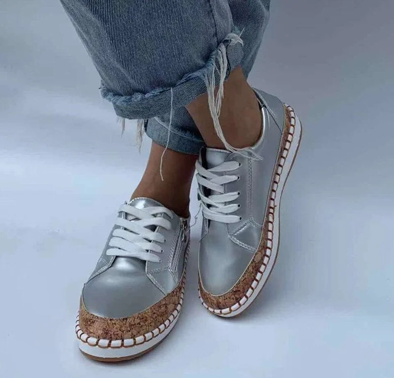 Women Flower Print Sneakers Comfy Wearable Lace Up Casual Sneakers Running Walking Female Shoes Stitching Skate Shoes Plus Size