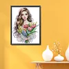 Flower Girl-14CT Stamped Cross Stitch 33*44cm/12.99*17.32in tapestrymarket