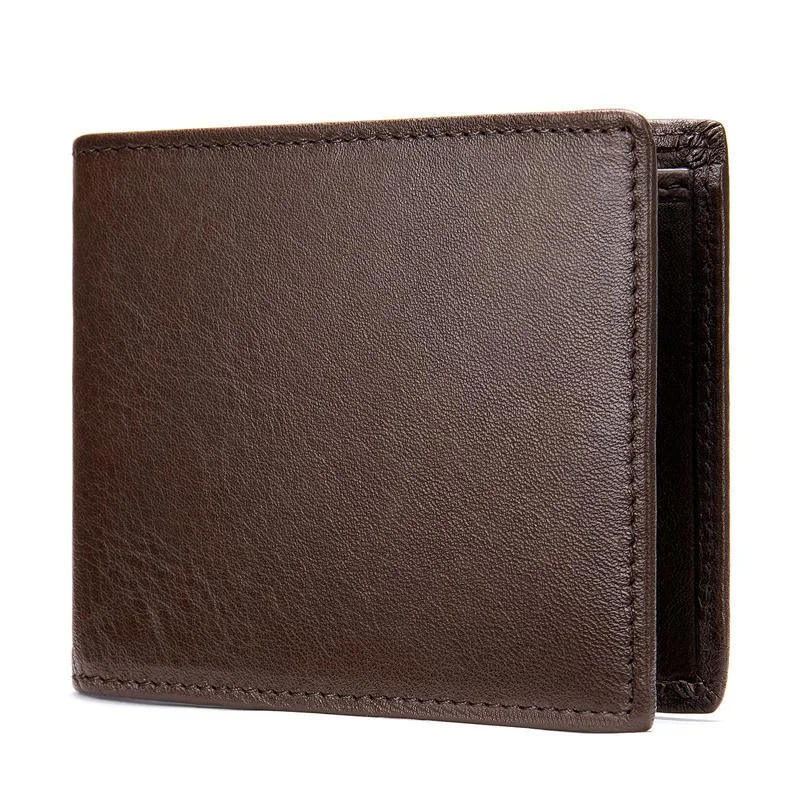 Retro Simple Solid Color Leather Wallet