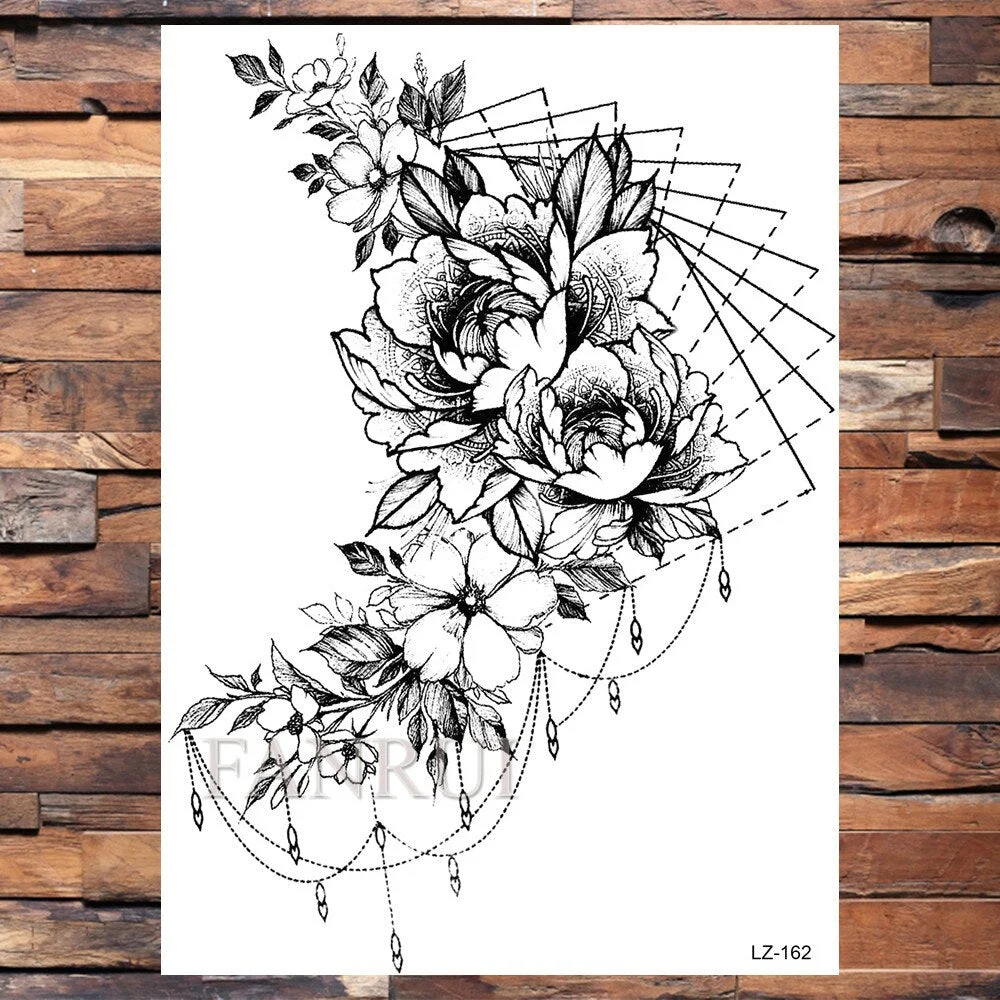 Mighty Lion King Of Beasts Tattoos Temporary Men Women Body Art Fake Tatoo Realistic Tribal Tiger Tattoo Sticker Arm Leg Makeup