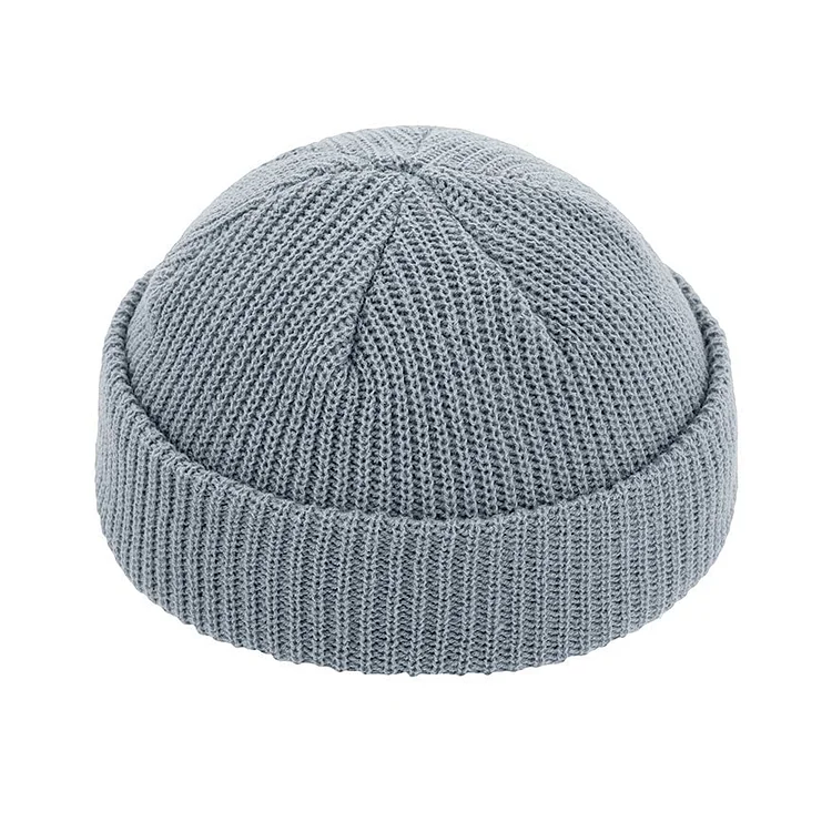 LIGHT GREY FISHERMAN BEANIE