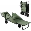 [US Local Warehouse] 2-in-1 Wagons Carts Foldable 440lbs Capacity Folding Chair Cart with All-Terrain Wheels Beach Wagon for  Sports Garden Camping (Green)