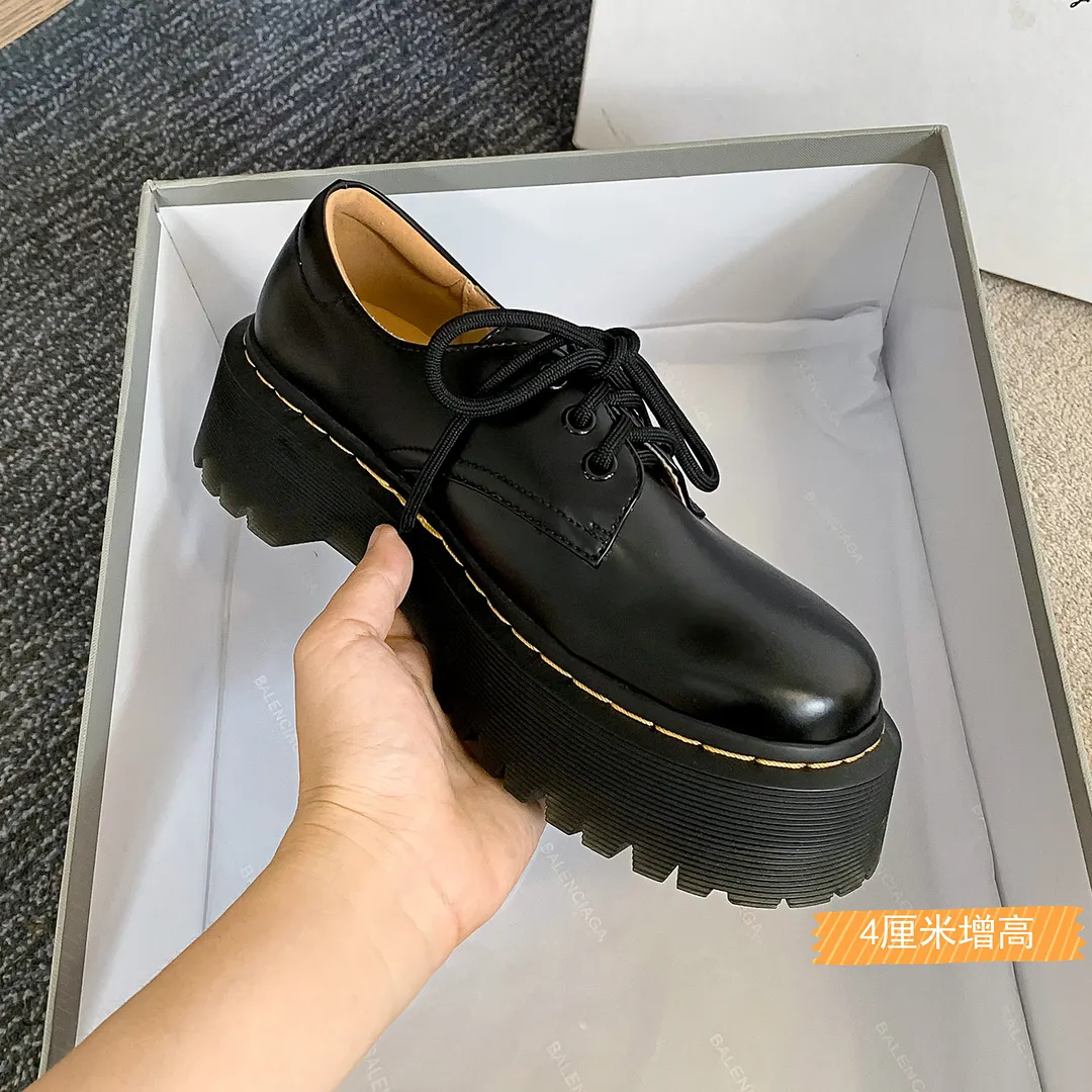 Churchf Churchf Head Retro Leather Leather Shoes Female 2024 New Versatile Thick Bottom 3 Hole British Wind Increase