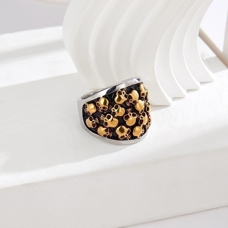 Jewelry Punk Skull Titanium Steel Plating Rings