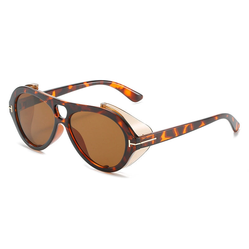 Casual Minimalist Color Block Solid Color Pc Round Frame Full Frame Women’s Sunglasses