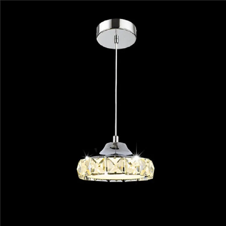 Home Dining Chandelier Single-headed Three-headed Round Rectangular Disc Crystal Small Chandelier