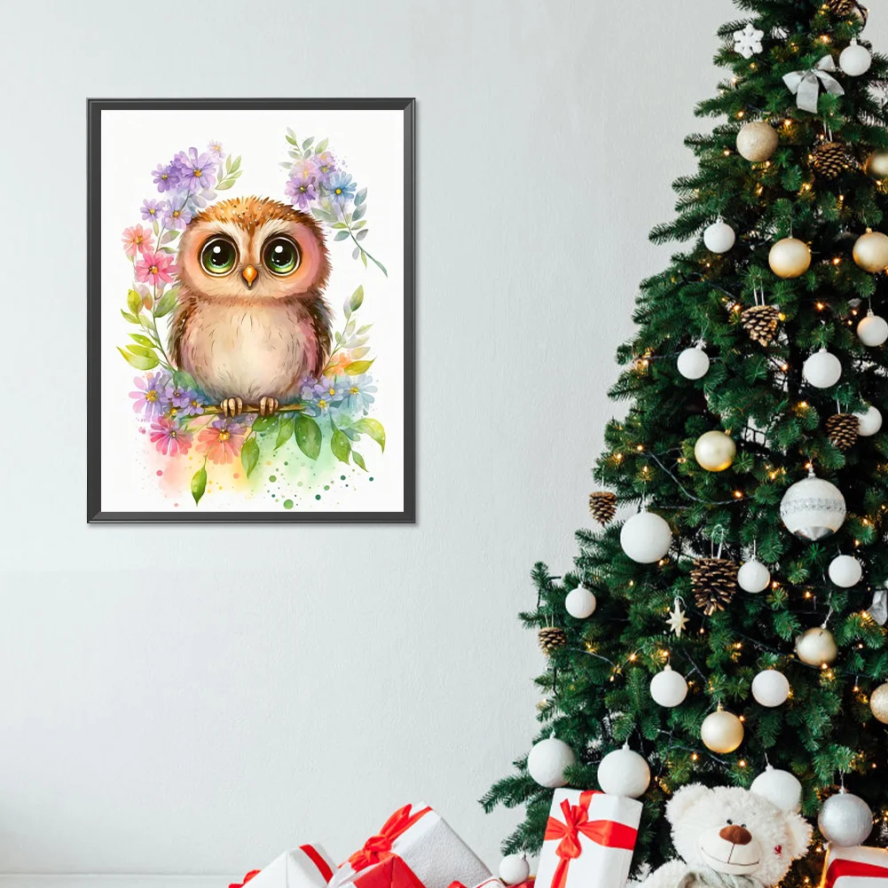 Full Round Diamond Painting 30*40cm - Owl