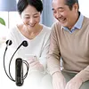 BT 5.4 Lapel-Clip Neckband Earbuds Rechargeable Sound Amplifiers Headphones Lightweigth Hearing Aids Earphones for Sport/Cycling/Travel/Live Streaming/Sleep