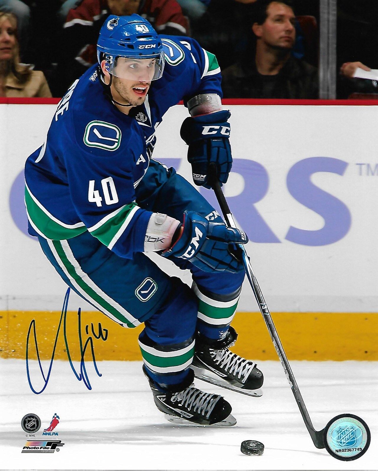 Maxim Lapierre Signed 8×10 Photo Poster painting Vancouver Canucks Autographed COA