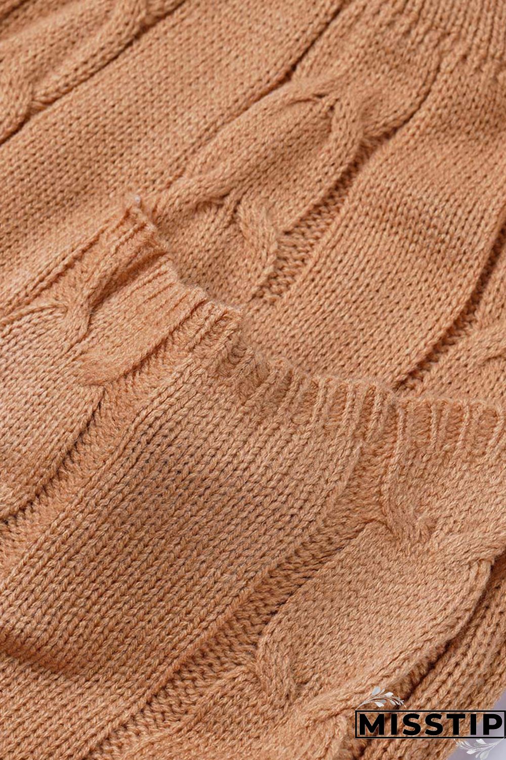 Apricot Fashion Casual Solid Patchwork O Neck Long Sleeve Two Pieces