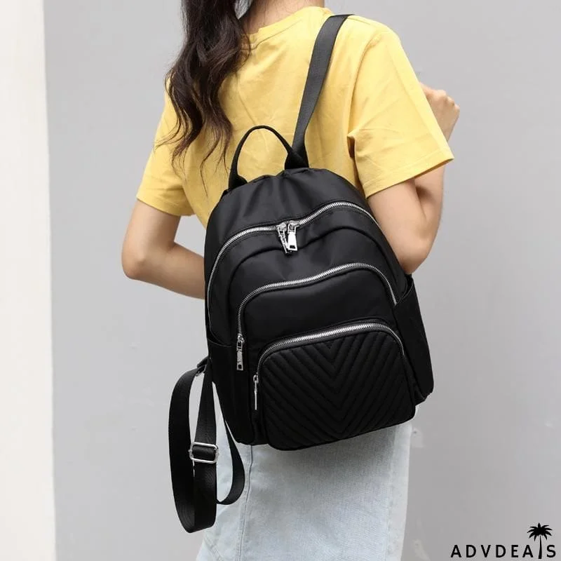 Great Simple Design Single Flat Top Handle All-Around Zip Fastening Backpack