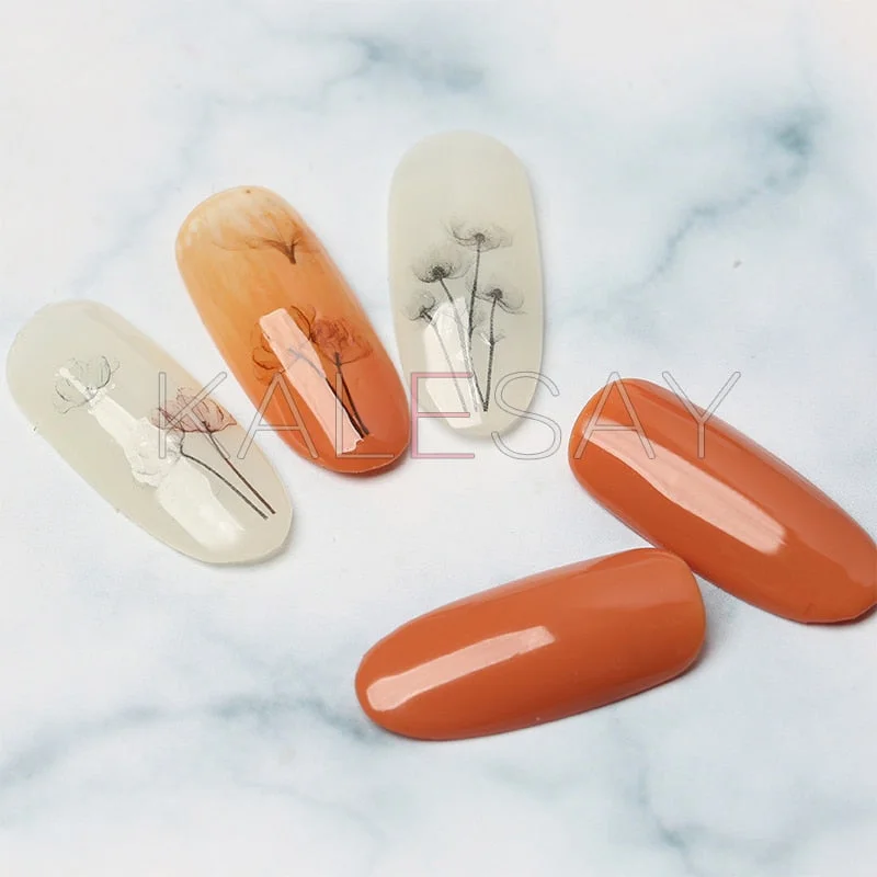 Popular Daisy Nail Sticker for Design Decoration Sunflower Nail Art Decals Adhesive Himawari Sticker for Nail Manicure Design