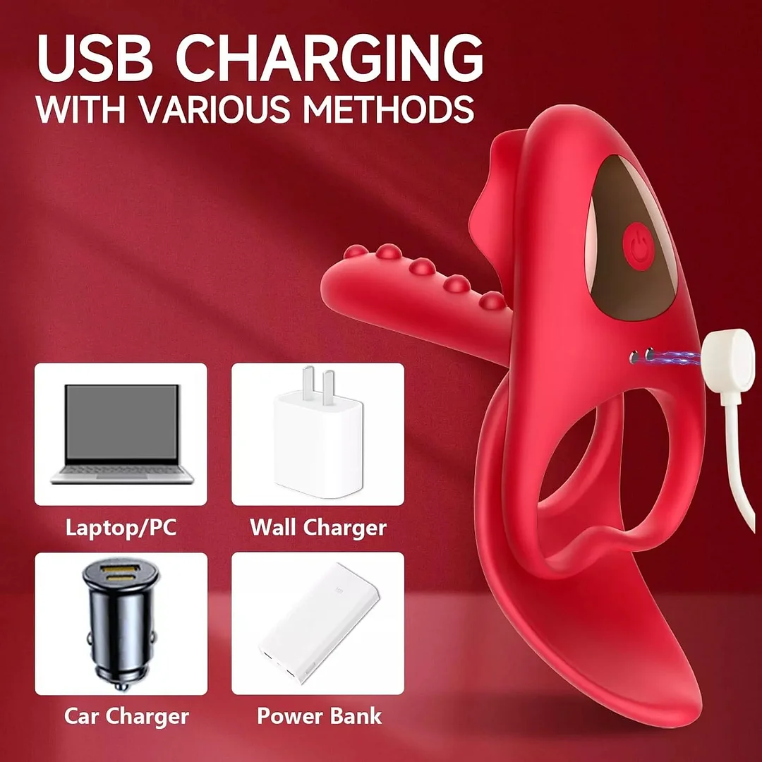 Rose Cock Ring Testicle G-spot Clit Tickler Sex Toys For Couples