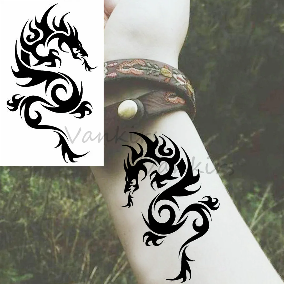Sdrawing Cloud Coconut Tree Temporary Tattoos For Adults Girls Tiger Flower Compass Mountain Fake Tattoo Sticker Arm Leg Tatoos