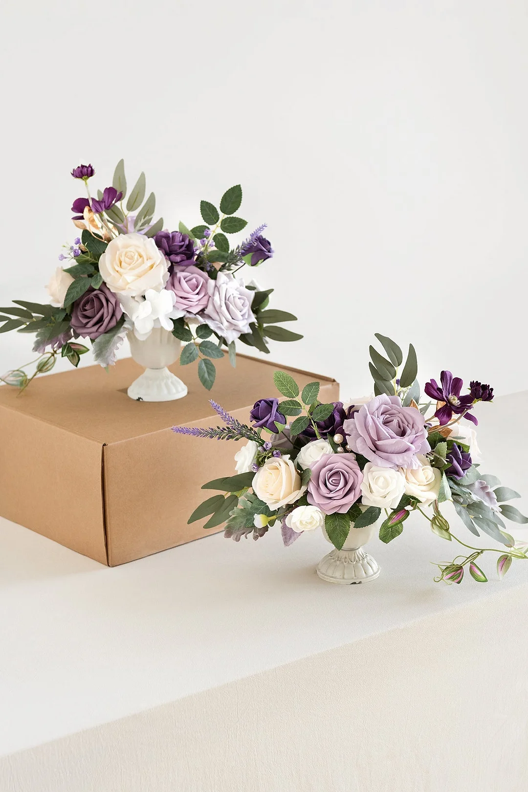 Large Floral Centerpiece Set in Lilac & Gold