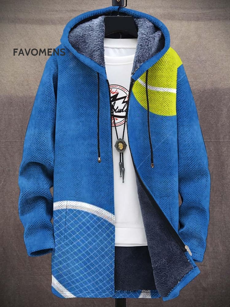 Sport Tennis Unisex Plush Thick Long-Sleeved Sweater Cardigan Coat Multicolor / S