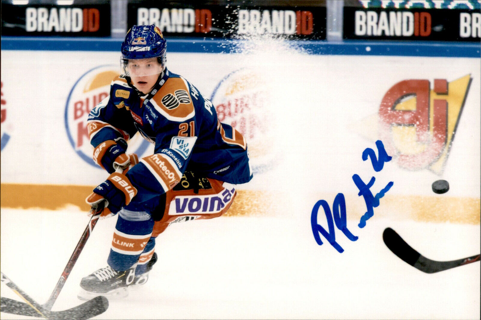 Patrik Puistola SIGNED 4x6 Photo Poster painting TEAM FINLAND / TAPPARA / CAROLINA HURRICANES #3