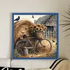 Sunflower Bike-11CT Stamped Cross Stitch 45*45cm/17.72*17.72in tapestrymarket