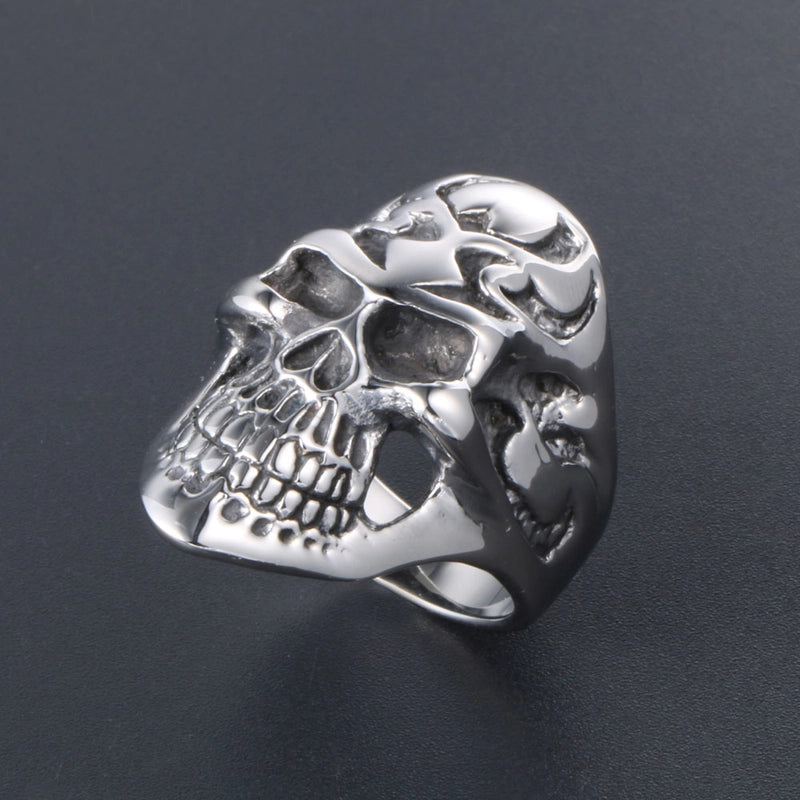 IG Style Retro Punk Skull 304 Stainless Steel Polishing Halloween Men’s Rings