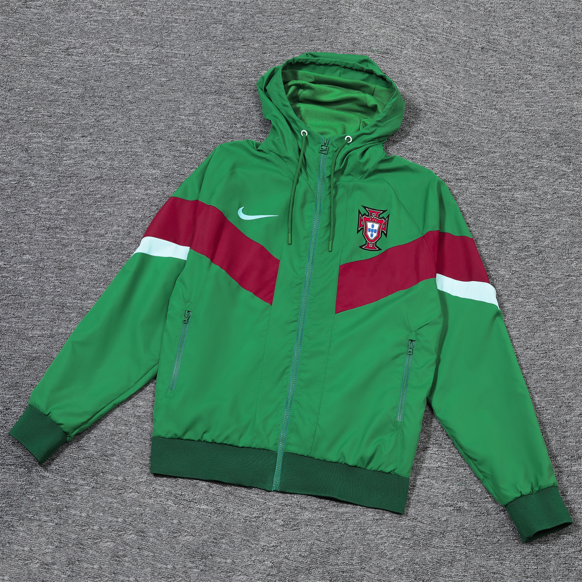 Portugal 2024 National Team Anthem Green Hooded Windbreaker - Player Version