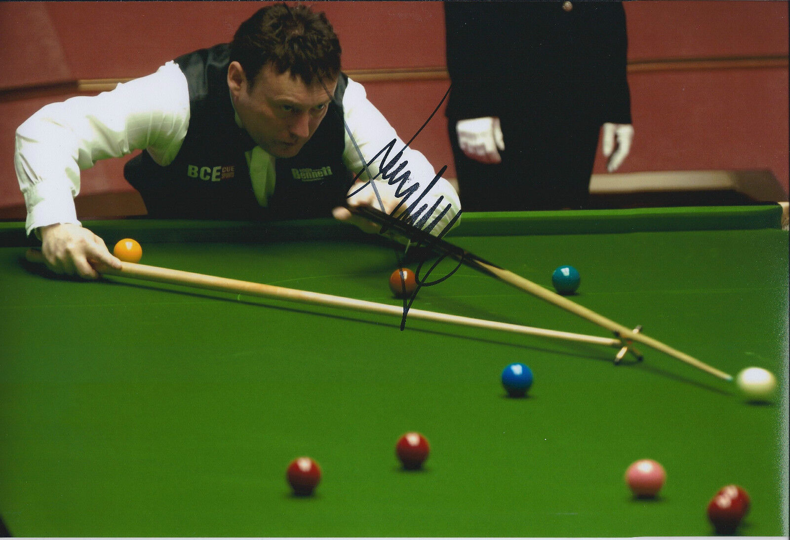 Jimmy WHITE SIGNED 12x8 Photo Poster painting Autograph COA AFTAL SNOOKER European Open Winner